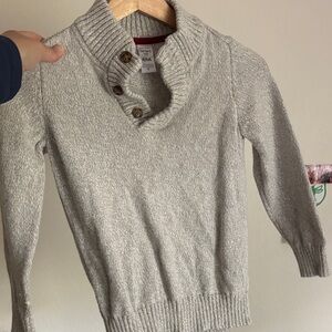 Carter kids mock neck quarter button up sweater size 6/6A